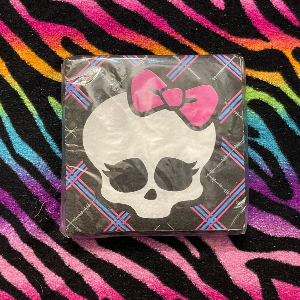 Designware Monster High Skull Napkins with Pink and Black